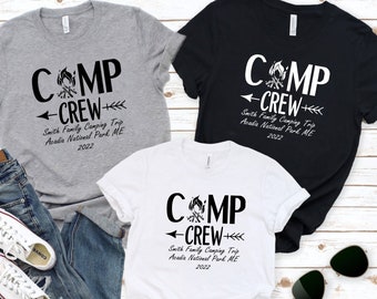 Custom Camp Crew Shirt, Personalized Camping Shirt For Family, Family Camp Squad Shirt,Family Matching T-shirts,Camper Tee, Custom Camp Gift