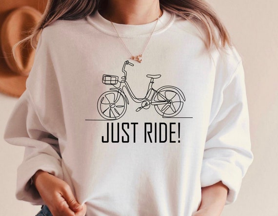 Just Ride sudadera con capucha en bicicleta camisa para montar en bicicleta sueter de ciclismo sudadera motivacional sudadera inspiradora regalo para amantes de la bicicleta ciclista Etsy Espana