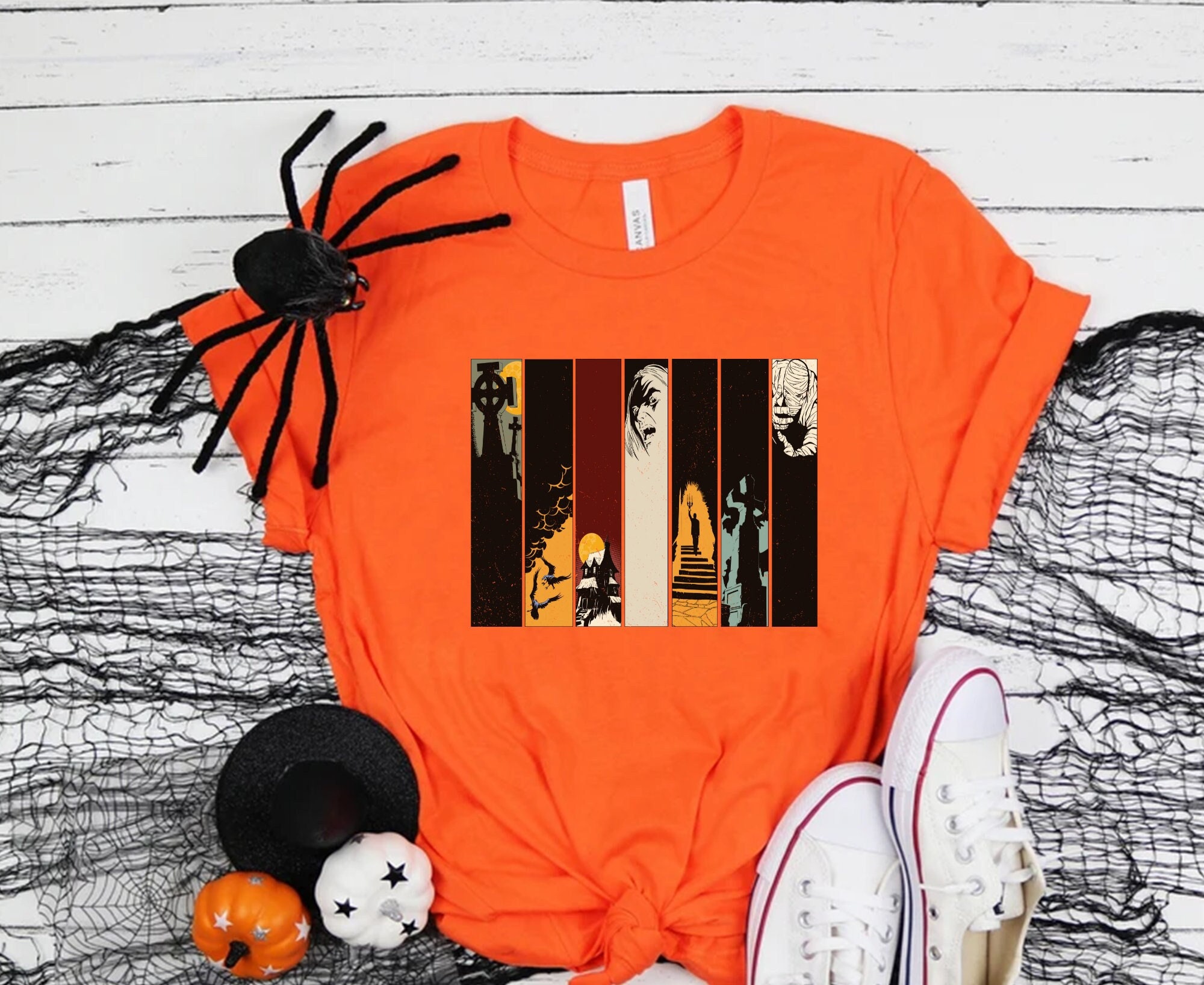 Vintage Halloween Movie Night Shirt Scary Movies Watching Etsy