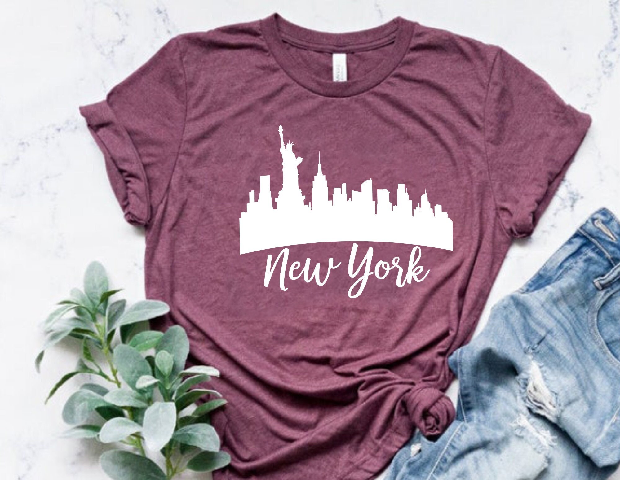 New York City Silhouette Shirt New York Trip T Shirt Home | Etsy