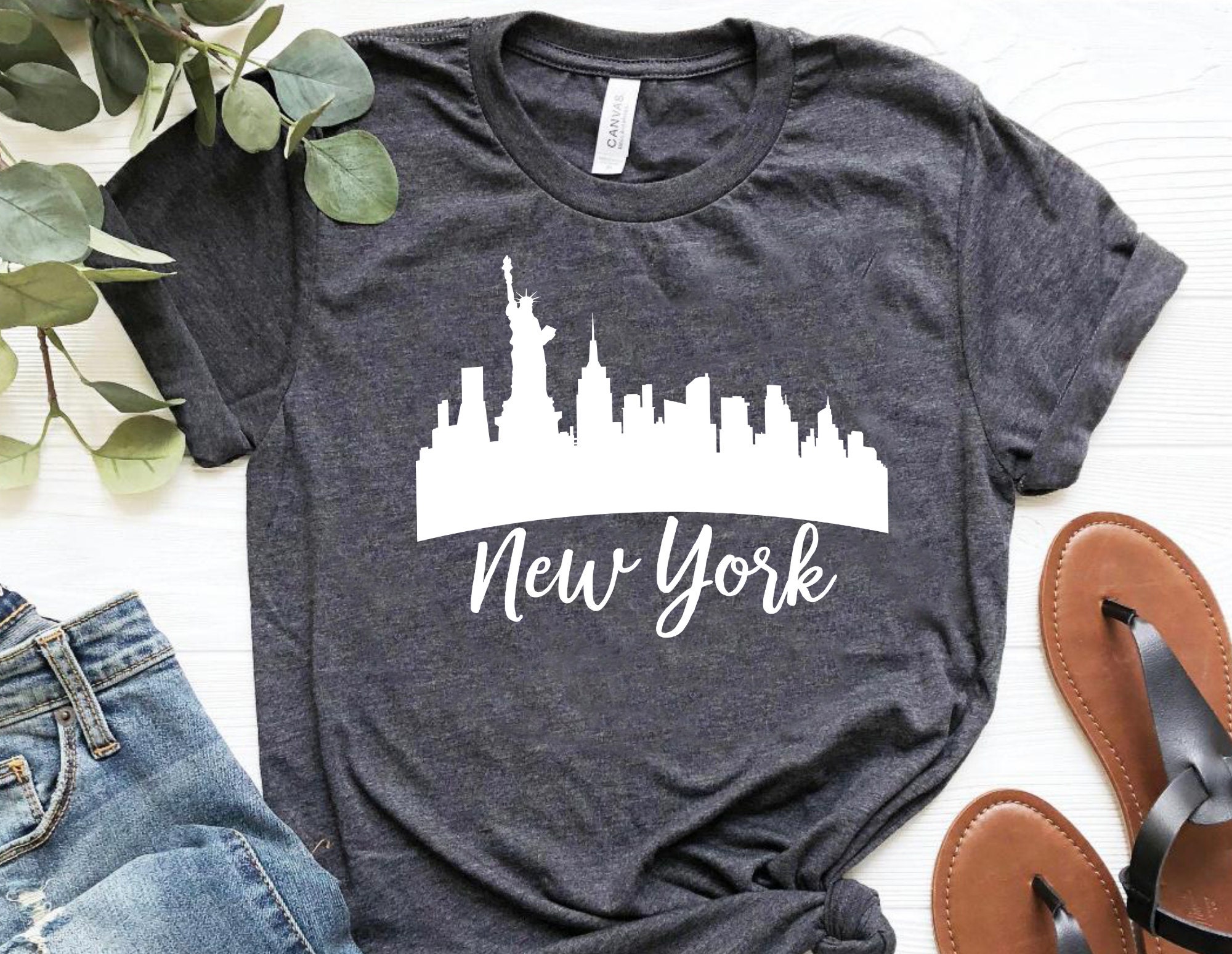 New York City Silhouette Shirt New York Trip T Shirt Home | Etsy