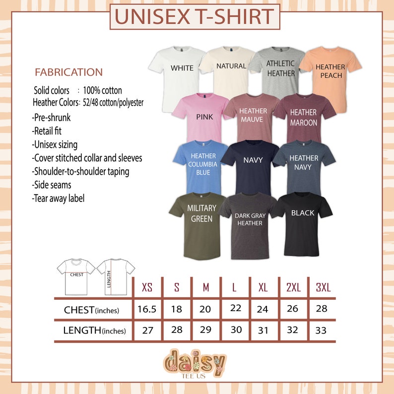 a picture of a t - shirt with different colors and sizes