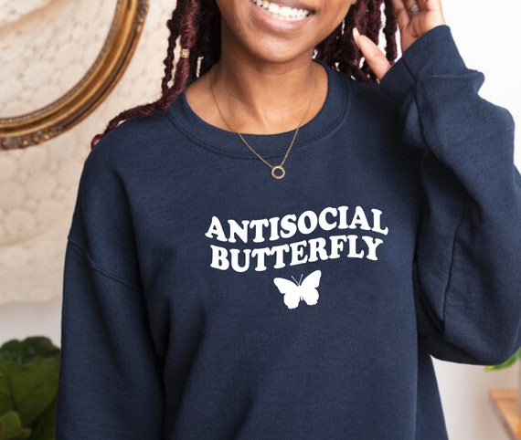 Peace Let It Be Antisocial Butterfly Shirt Woman Man Peace Let It Be Antisocial Butterfly Shirt Woman Man