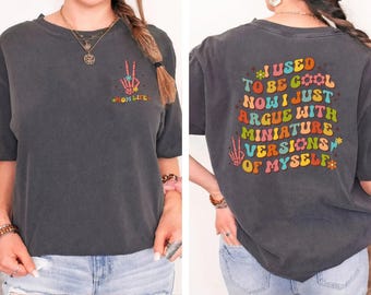 Sarcastic Mom Life Shirt: Skeleton Peace Sign, Comfort Colors Tee