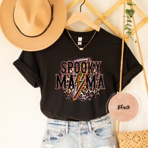 Retro Spooky Mama Shirt: Vintage Halloween Mom T-Shirt image 4