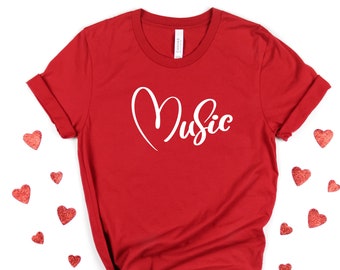 Heart Music Shirt: Music Lover Unisex Tee