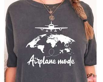 Airplane Mode Shirt: Comfort Colors Travel Tee