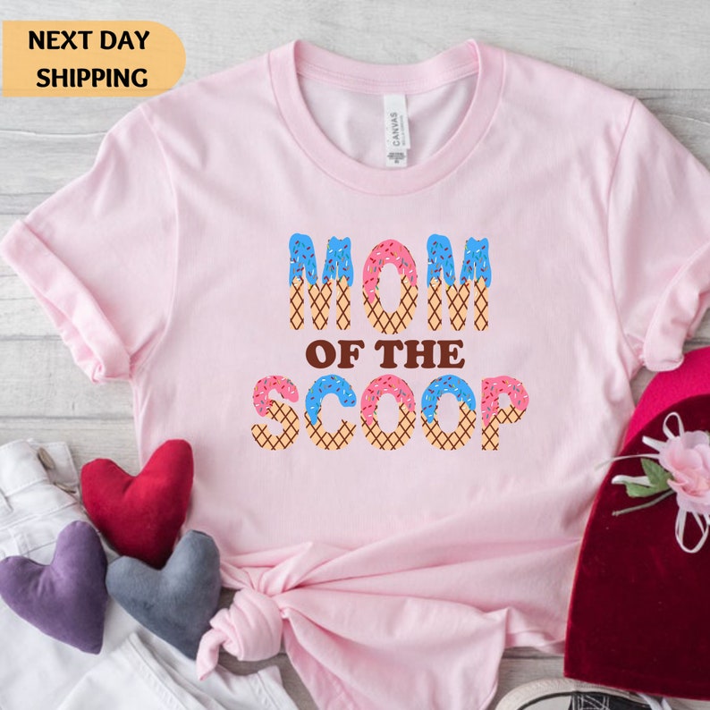 Custom 'Scoop' Gender Reveal Shirts: Ice Cream Family Matching Tees image 4