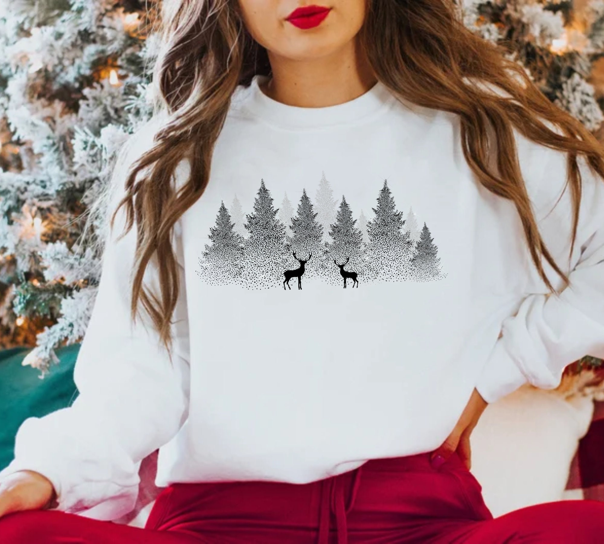 Sweatshirt - Etsy Reindeer