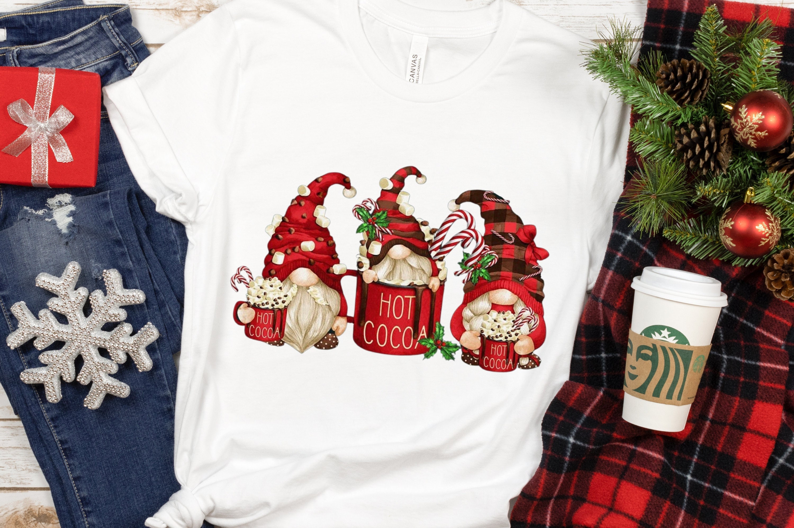 GCETTIC Christmas Sweatshirts for Women Merry Christmas Plaid Splicing Tops Long Sleeve Gnome Santa Graphic Sweatshirts 