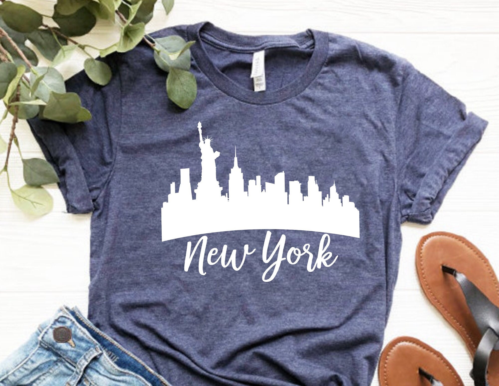 New York City Silhouette Shirt New York Trip T Shirt Home | Etsy