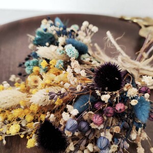 Bouquet di fiori secchi indaco / Favori di nozze personalizzati per gli ospiti / Decor a nido d'ape l Decorazioni di nozze Boho / Mini Bouquet per vaso