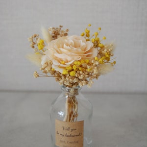 Mini vaso regalo per la Giornata internazionale della donna / Bomboniere personalizzate per gli ospiti / Bouquet di fiori secchi / Fiori conservati fatti a mano / Tubo in miniatura