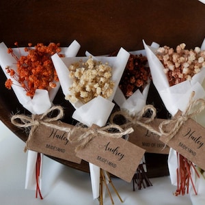 Mini bouquet essiccato personalizzato l Magnete personalizzato l Decorazioni per matrimoni Boho l Bomboniere commestibili l Bomboniere per gli ospiti in grandi quantità
