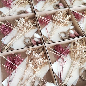 Mini Dried Flower Bouquet DIY Box l Do It Yourself Flower Kit l DIY Kit for Adults l Employee Gifts l Boho Home Decor Kit l Bridesmaid Gifts