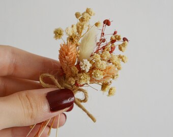 Miniatur Blumenstrauß l Barbie Puppen Handsträuße l getrocknete Mini-Dekor l 1:6 Kleines Bouquet l Blumen Mädchen Geschenk l Puppenzubehör