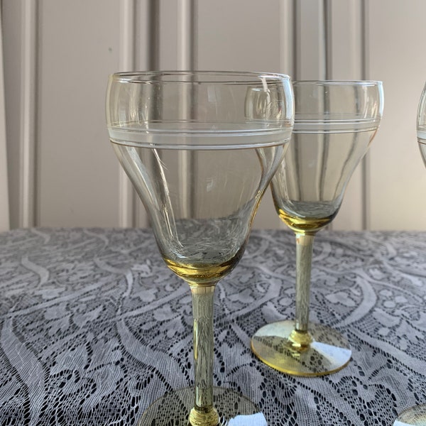 Vintage Yellow Depression Glasses