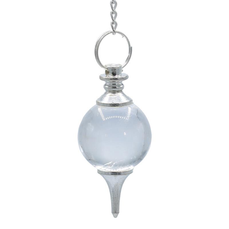 Pendule Cristal de Roche Chaînette Chakra