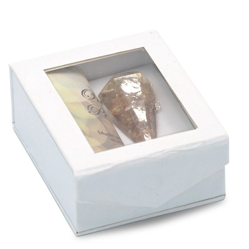 Pendule Orgonite Citrine Pointe à Facette