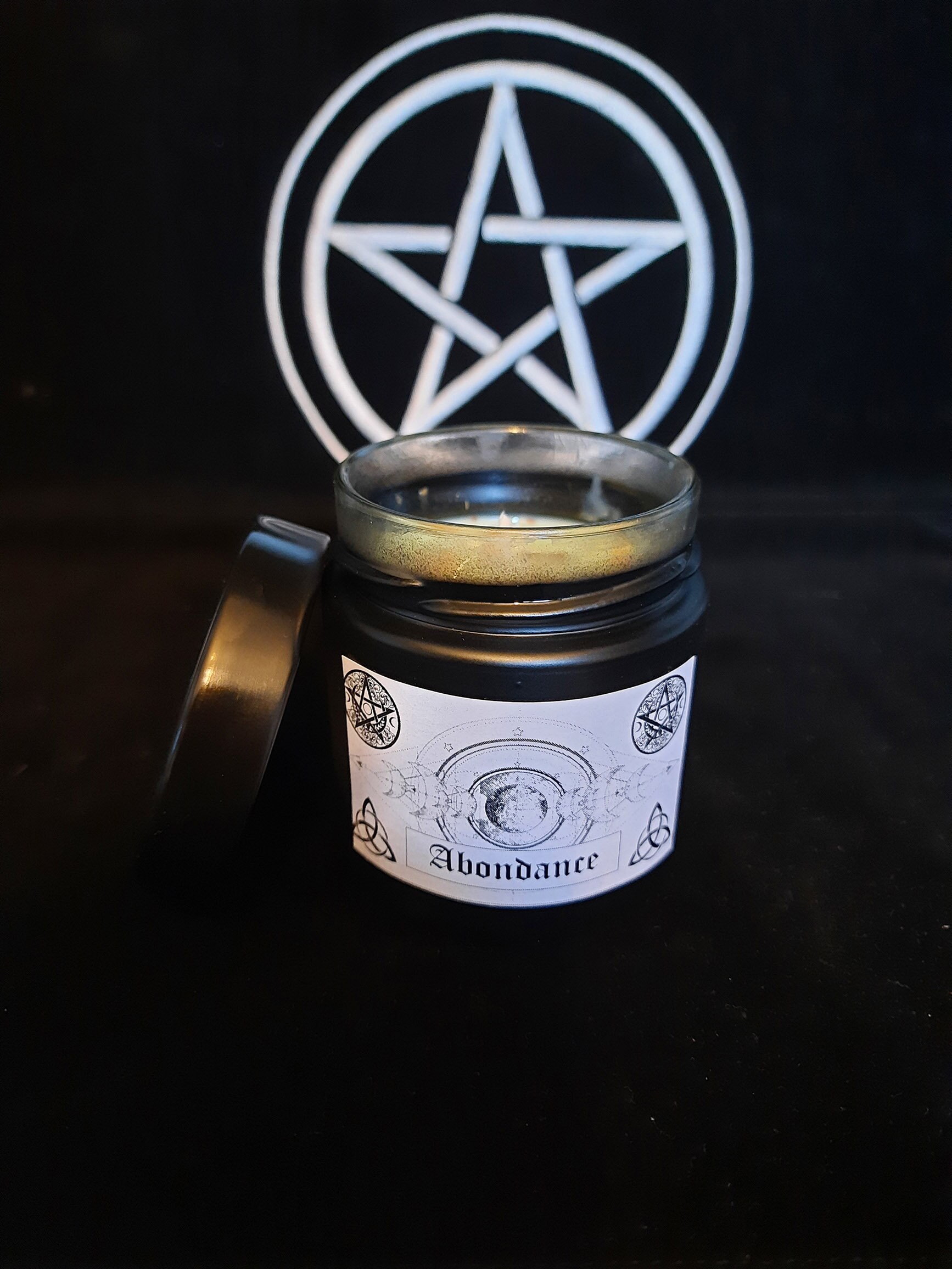 Bougie Rituelle d'abondance, Magie Wicca, Catalyseur d'énergies, Aide Spirituelle.