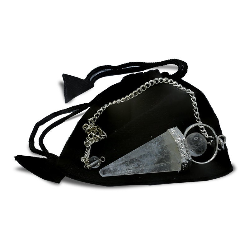 Pendule Divinité Pointe et Sphère Cristal de Roche