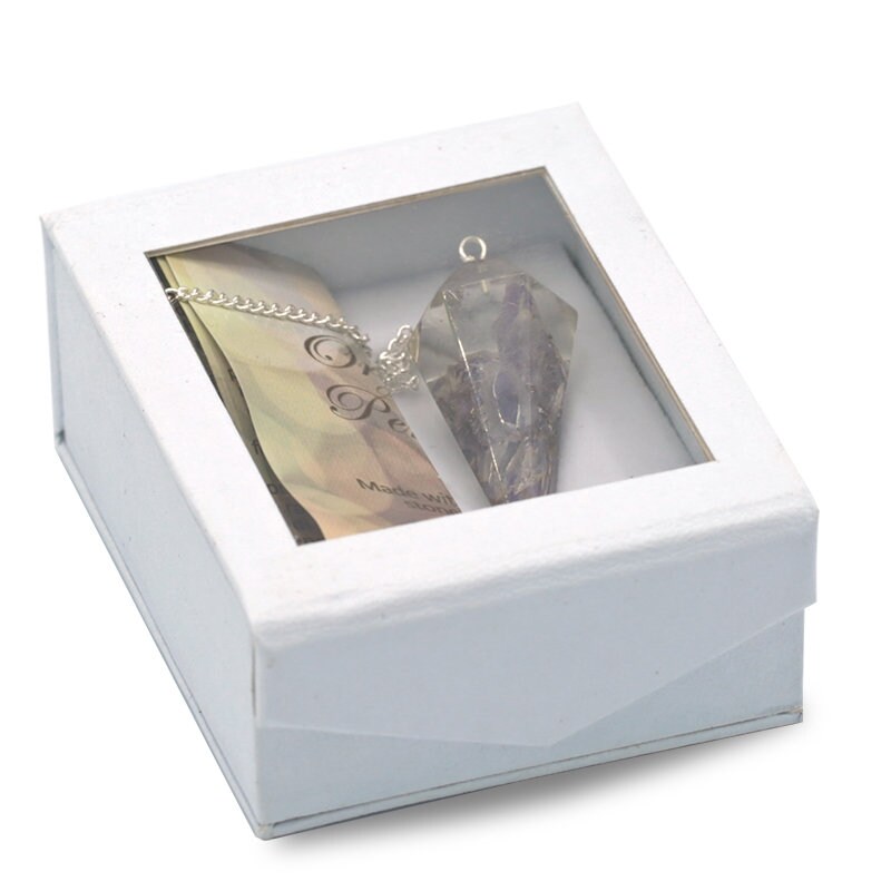 Pendule Orgonite Améthyste Pointe à Facette