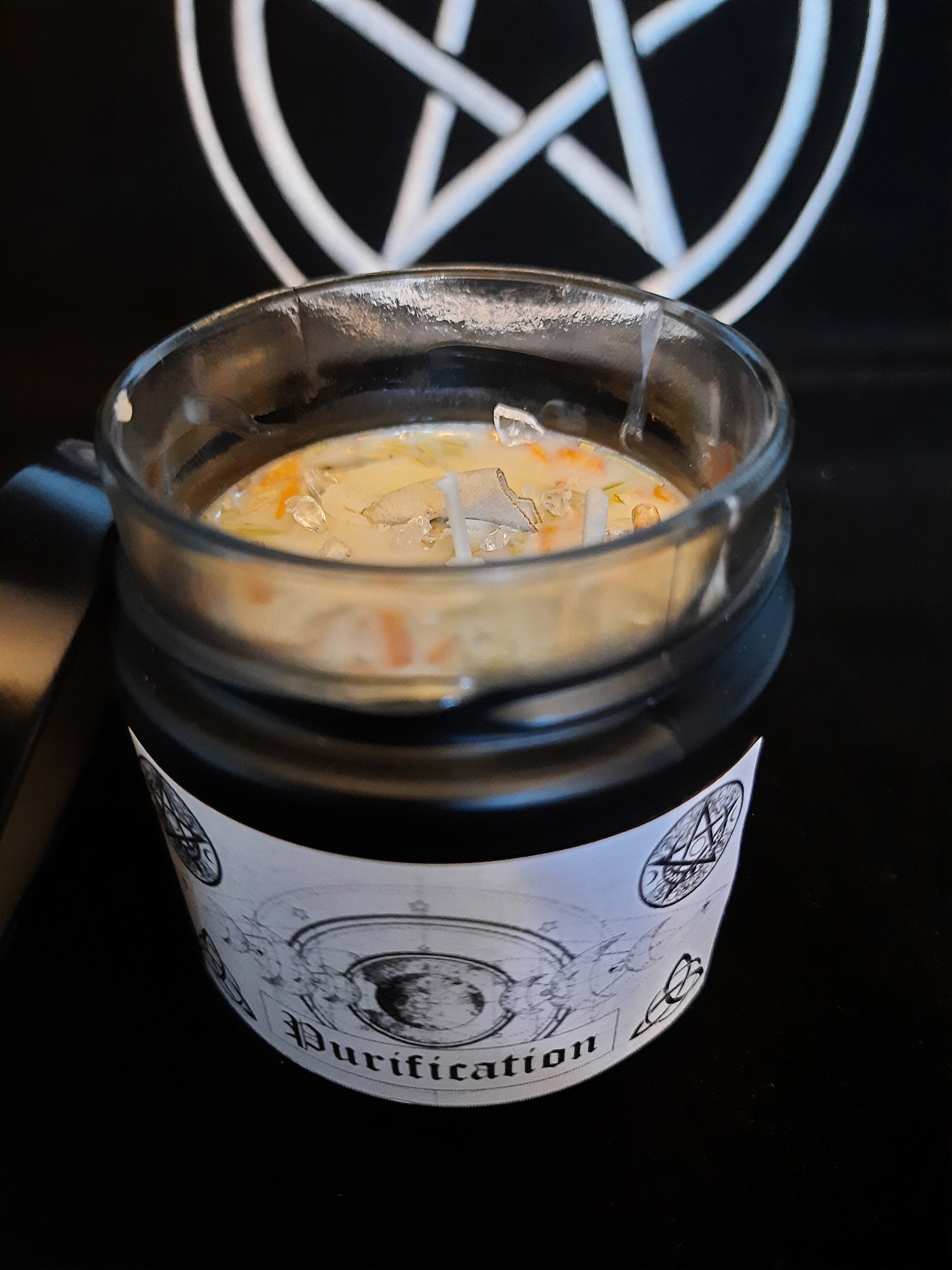 Bougie Rituelle de Purification, Magie Wicca, Catalyseur d'énergies, Aide Spirituelle.