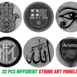 22 String Art Portrait Models – Custom DIY String Art Templates – Digital Craft Kit