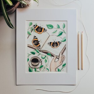 i found friends print (red admiral butterfly)