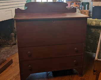 Early American Primitive Antique Chest of Drawers with Blanket Chest Pick Up in Orlando, Florida or YOU Ship