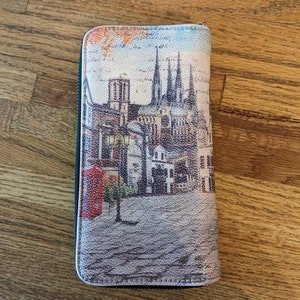 Cartera única de 8x4.5" con Lady Shopping en París