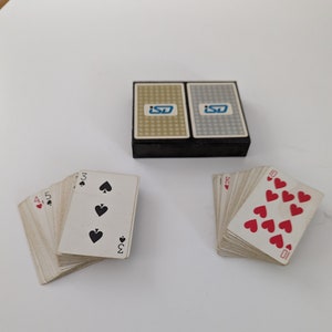 Vintage 1970s Westing House Playing Cards Double Deck in Case Gold and Silver 2 Full Decks