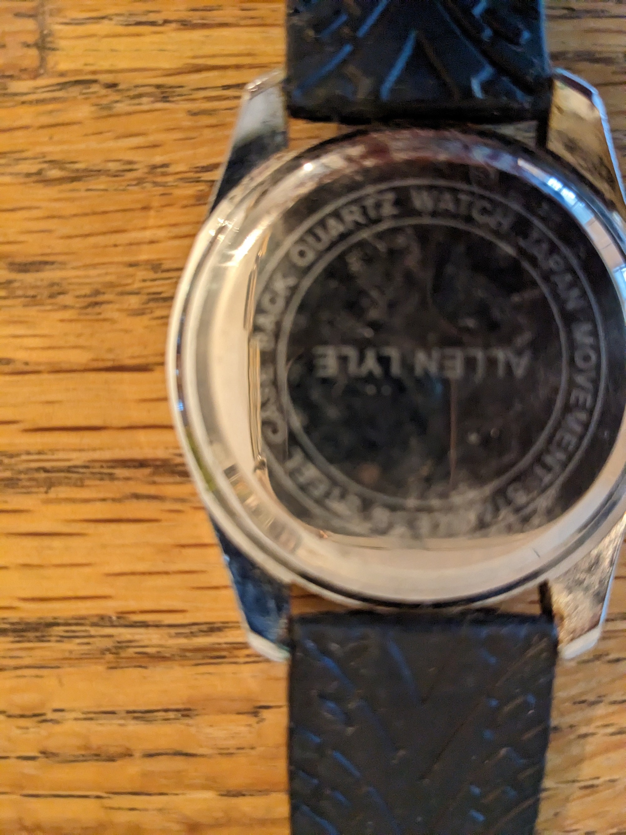 Allen Lyle Watch Round Face Black Rubber Band Etsy