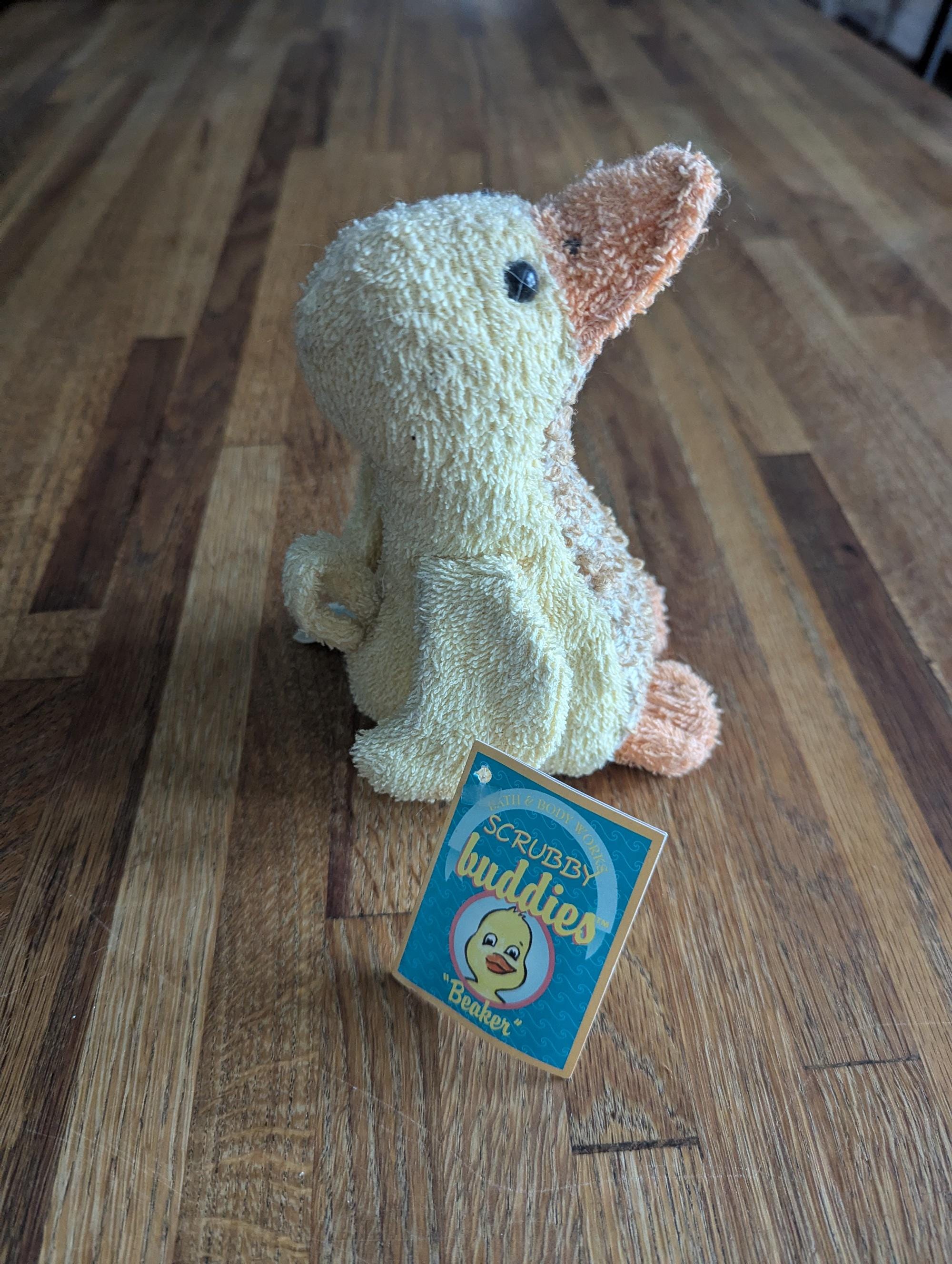 Vintage 1997 Bath Body Works Scrubby Buddies Beaker 97 Duck Plush Terrycloth Stuffed Animal Never Used With Tags Bath Shower Etsy