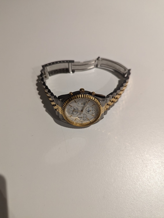 Pulsar Men's Gold and Sliver Link Watch Band Vint… - image 3