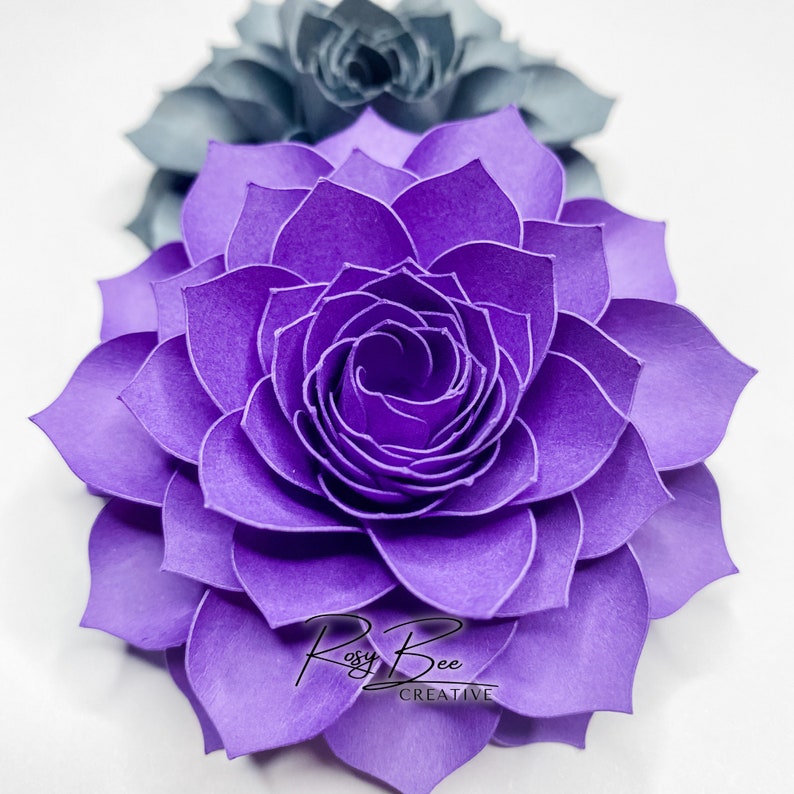 Mia Paper Flower Paper Flower Tutorial Paper Flower Etsy