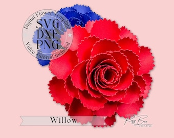 Willow  Paper Flower | Paper Flower Tutorial | Paper Flower Template | DIY Paper Flowers | Mini Paper Flowers