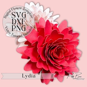 Lydia Paper Flower | Paper Flower Tutorial | Paper Flower Template | DIY Paper Flowers | Mini Paper Flowers