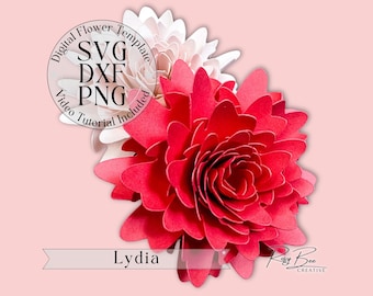 Lydia Paper Flower | Paper Flower Tutorial | Paper Flower Template | DIY Paper Flowers | Mini Paper Flowers