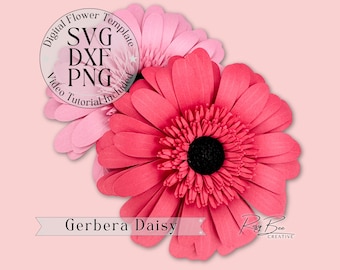 Gerbera Daisy Paper Flower | Paper Flower Tutorial | Paper Flower Template | DIY Paper Flowers | Mini Paper Flowers