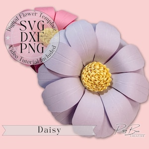 Daisy Paper Flower | Paper Flower Tutorial | Paper Flower Template | DIY Paper Flowers | Mini Paper Flowers