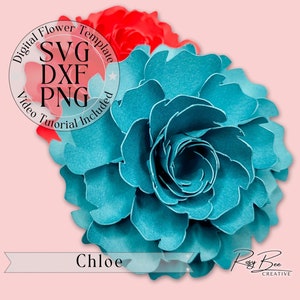 Chloe Paper Flower | Paper Flower Tutorial | Paper Flower Template | DIY Paper Flowers | Mini Paper Flowers