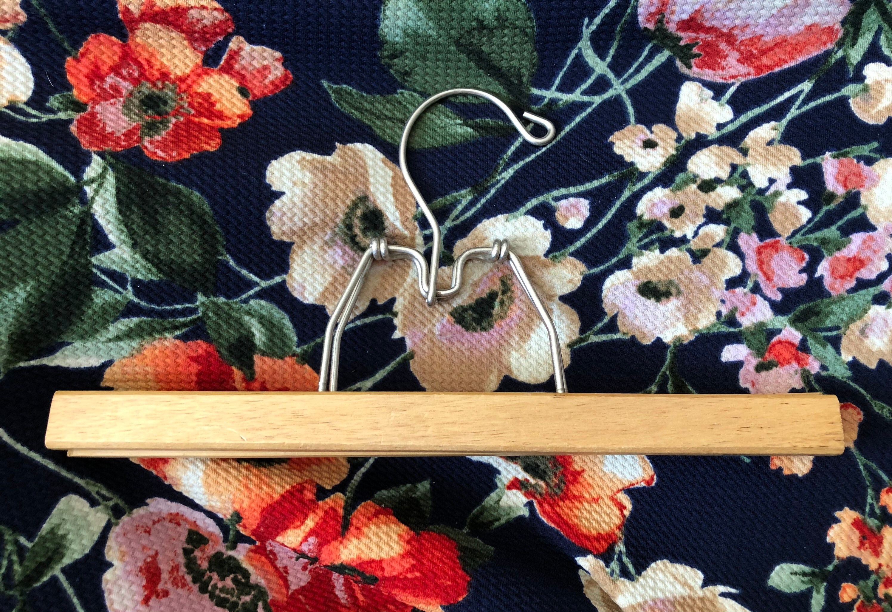 Storage & Organization Print Hanger Vintage Wooden Pant Skirt Hanger