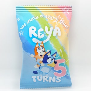 Bluey chip bags|Bluey Bingo chip bags|Bluey birthday party|Bluey party favors|Bluey birthday decorations|Bluey decor|Chips included