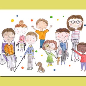 Postkarte KIDS | Kinder mit Behinderung | , Handicap | Diversität | Inklusion | Kinderrechte