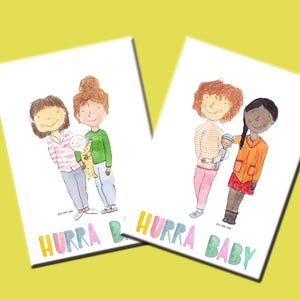 Zwei-Mütter-Karte, Two moms, Bonus Mama, Regenbogenfamilie, gleichgeschlechtliche Liebe