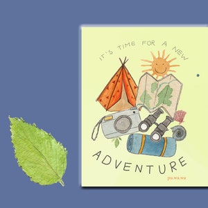 Postkarte Abenteuer Camping | Adventure | Reise | Campingurlaub | kleine Entdecker |