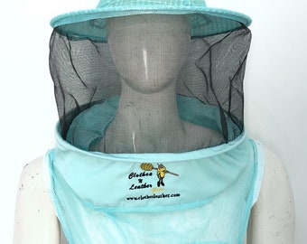 Clothes N Leather Gear Three Layer Ventilated Beekeeping Veil in Aqua( Round Veil HAT)