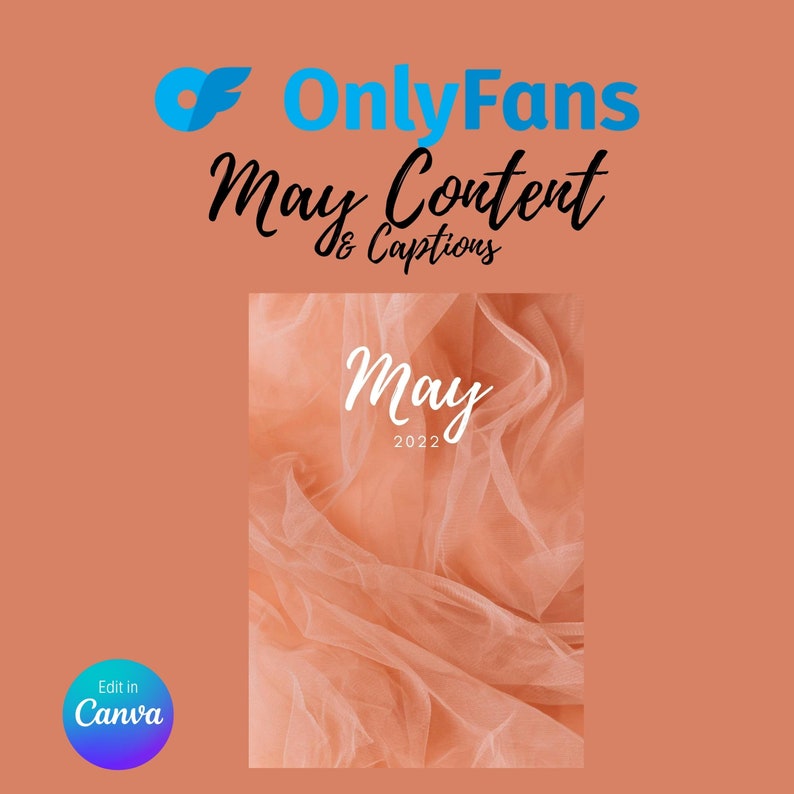 OnlyFans Content Ideas | May 2022 | OnlyFans Planner | Fansly Planner | Daily Content Idea | Instant Download | Fully Editable In Canva 