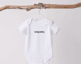 Spanish Coqueto Baby Onesie® | Cute  Spanish Baby Onesie® |  Baby Boy Spanish Onesie® | Custom Baby Shower Gift | Gender Reveal Baby Onesie®